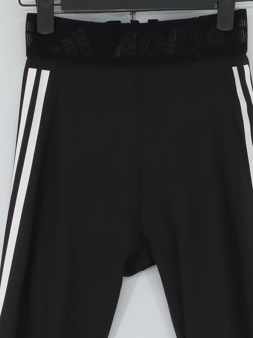 ALTRA Adidas Pantaloni Sportivi Donna XS Nero Rigato 100% Altri Leggings