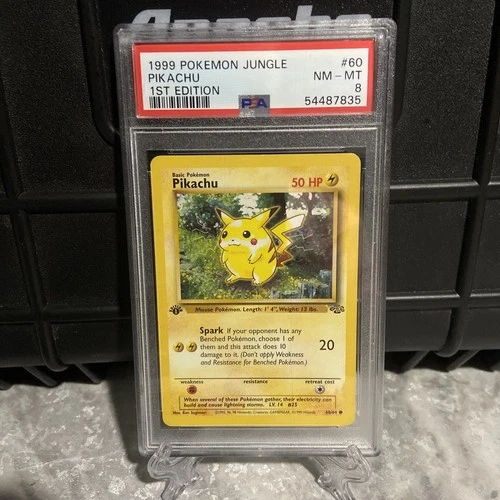 Pokemon 1999 Pikachu #60 1st Edition Jungle PSA 8