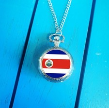 Costa Rica Flag Pocket Watch. Costa Rican Gift for Him. Patriotic Christmas gift