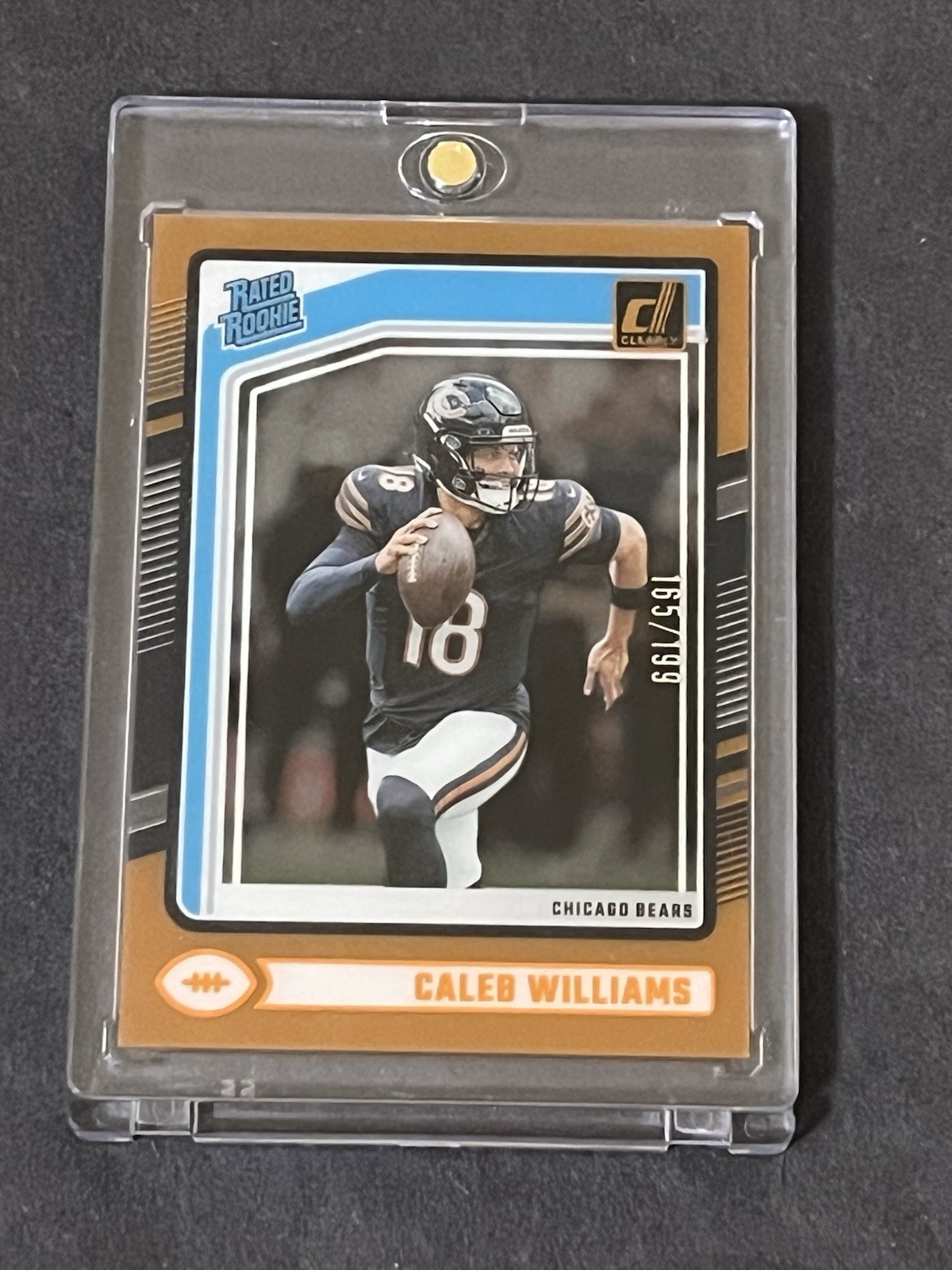 2024 Panini Clearly Donruss Caleb Williams #51 Rated Rookie Orange/199