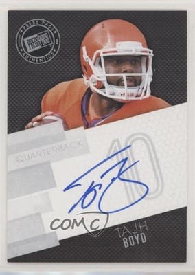 2014 Press Pass Signings Silver Tajh Boyd #PPS-TB2 Rookie Auto RC no9