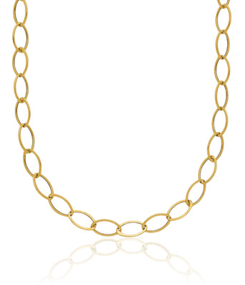 14K Gelbgold 4 mm Rolo Gliederkabel Kette Halskette 18 Zoll leicht, poliert