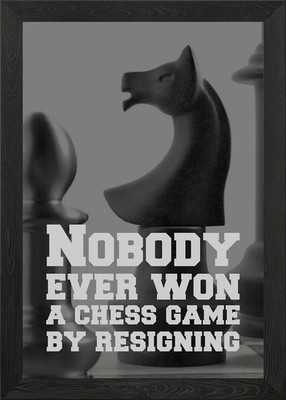 Niemand hat jemals ein Schach gewonnen Gerahmtes Wandbild Poster Leinwandbild Bild