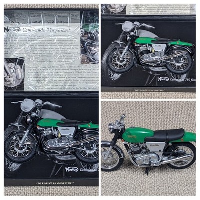 Minichamps 1/12 Norton Commando Fastback 750 1969 grün Motorrad verpackt beschädigt
