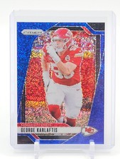 GEORGE KARLAFTIS 2024 PRIZM BLUE SPARKLE #142 /96 CHIEFS FOOTBALL Q5384