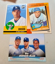 2001 Topps Combos #11 Dodger Blue Don Drysdale Kevin Brown Sandy Koufax