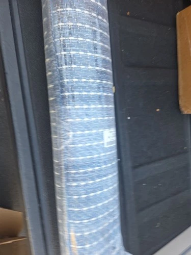 Liora Manne Carmel Texture Stripe Indoor Outdoor Area Rug Navy 1’11” X 7’6” New! - Picture 2 of 3