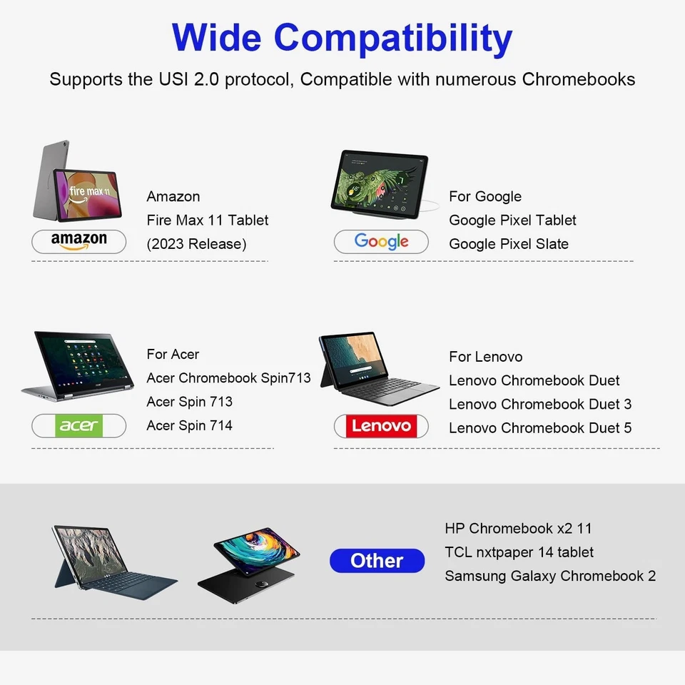 Premium USI 2.0 Stylus Pen - 4096 Pressure Sensitivity & Fast Charging Design - Image 4 of 4