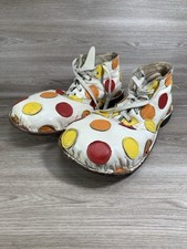 VINTAGE Professional Clown Shoes Yellow Orange Red Polka Dots - 9D