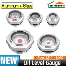 Air Compressor Oil Sight Glass M10 - M60 Aluminum Alloy Oil Level Gauge