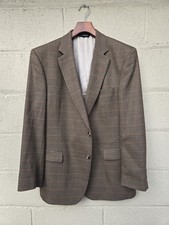 Jos A Bank Brown Plaid Wool 2 Btn Blazer men   46 L