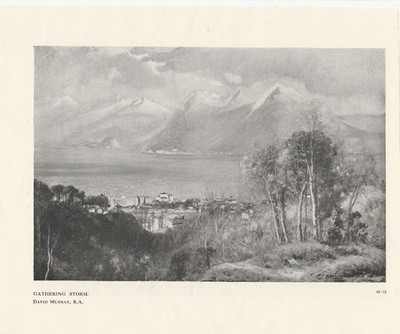 Vintage Landschaftsdruck David Murray Gathering Storm Kunst Reproduktion