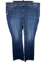 Silver Jeans Suki Slim Boot Jeans Womens 24W Mid Rise Dark Wash Curvy NWT