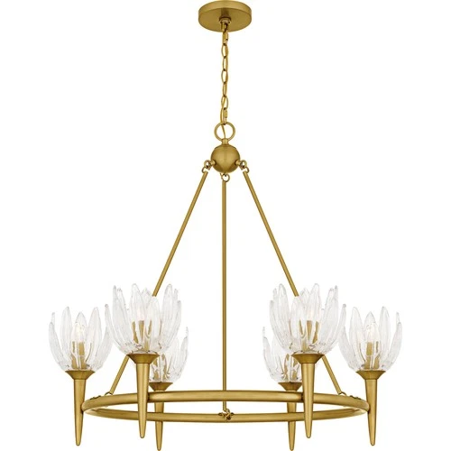 Quoizel SHA5032 Shea 6 Light 31"W Candle Style Chandelier - Gold - Picture 7 of 12
