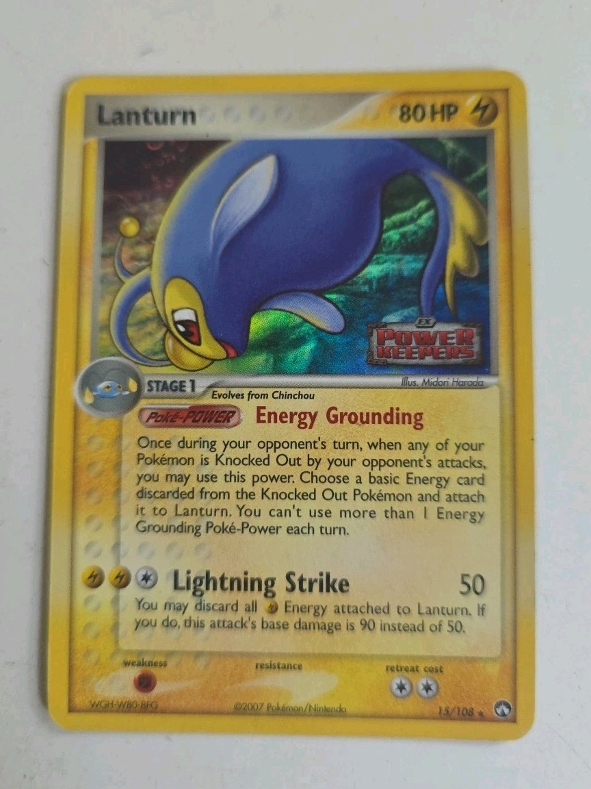 Lanturn 15/108 Power Keepers Reverse Holo Pokémon Pokemon TCG 