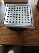 6-inch SUS304 Stainless Steel Square Shower Floor Drain with Tile Insert Grat...