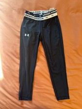 Under Armour Youth Black Activewear Compression Pants Size M Polyester Elastane