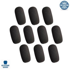10-Pack Foam Microphone Windscreens for Lavalier  Podcasting