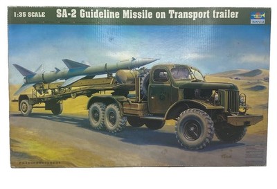 Trumpeter SA-2 Guideline Missile On Transport Trailer 1:35 Scale Model Truck Kit