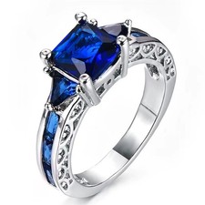 US 316L Women 7MM CZ Ring Band Size 6-10 Engagement Wedding Gift 2026 Charm Fine