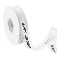 1 Inch x 45 Yards Happy Sheer Ribbon for Gift Wrapping, Organza Satin Ribbon ...