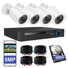 5MP CCTV CAMERA SYSTEM 4CH HOME OUTDOOR SECURITY KIT 4PCS CAMERA WITH HARD DRIVE