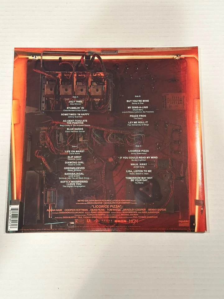 Licorice Pizza Soundtrack Red Vinyl 2xLP 2021 – Near Mint – Paul Thomas Anderson - Image 2 of 4