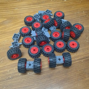 Lego Wheels, Tires & Axle Brick ( Car Chassis ) - 6 Vehicles Worth
