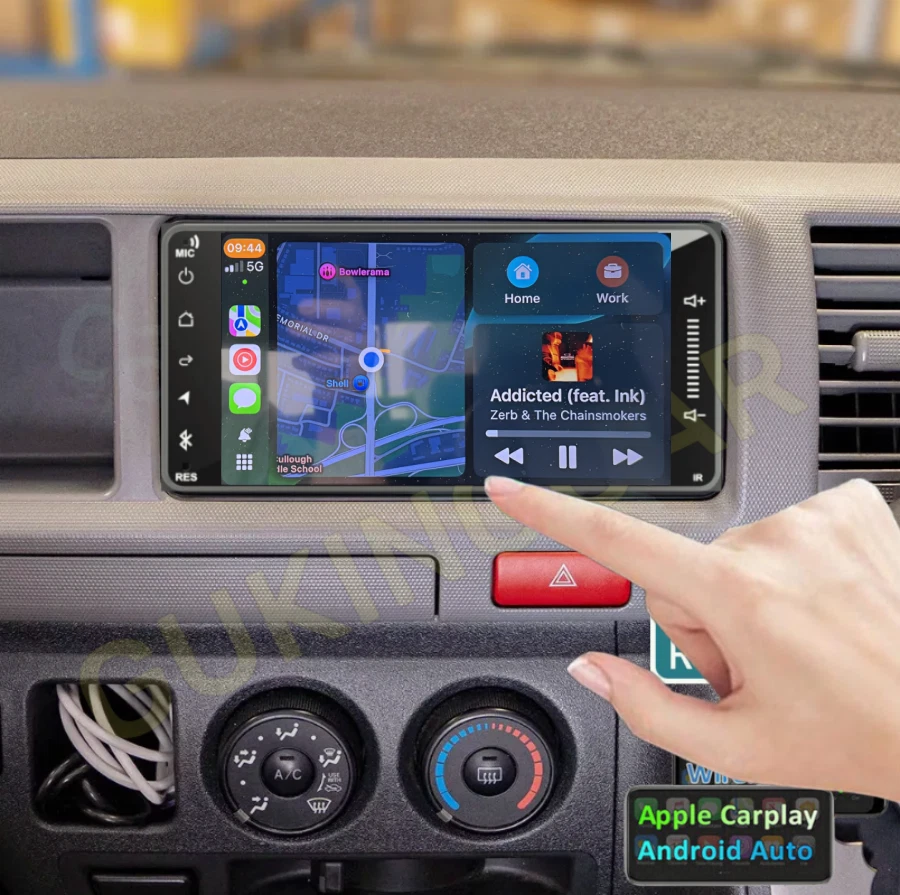 For Toyota Hiace 2006-2019 Android 14 Car Stereo Radio GPS Navi CarPlay WIFI RDS Foto 3 de 4
