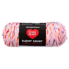 Medium Weight Acrylic Yarn for Knitting and Crochet Speckle Bubblegum Color 10oz