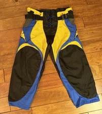 Mission Motocross Pants Y2K Dirt Bike Racing Yellow Blue Black Riding Youth Sz M
