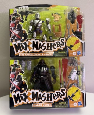NEW Hasbro Mix Mashers, Star Wars Lot: Darth Vader, The Mandalorian & Grogu
