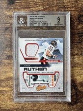 2003 Fleer Authentix Brian Urlacher Jersey Authentix Ripped BGS 9 Game Worn
