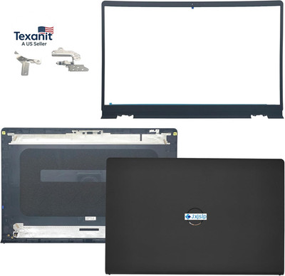 Replacement LCD Back Cover Top Case Lid Front Bezel Frame with Hinges for DELL I