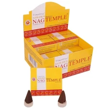 Vijayshree Golden Nag Temple Masala Incense Dhoop Cone 12 Packet Each 10 Cones