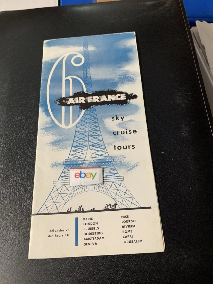 Lot De 4 Menus Air France Vintage - Croquis De Voyages N°9,10,15,16 - Paris Dakar