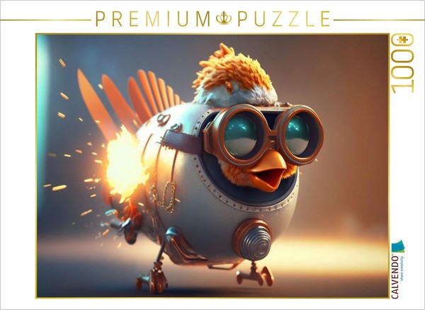 Calvendo Puzzle Rockets Chicken | 1000 Pieces, Finished Size 25.2 × 18.9 In (64-image