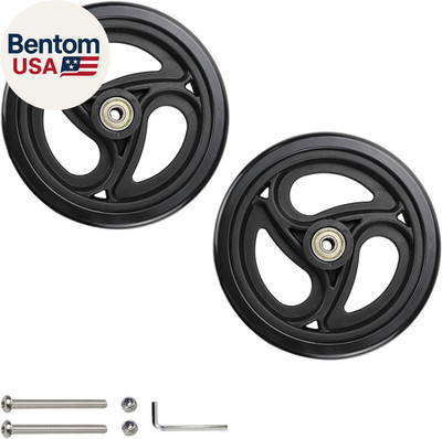 2 Pcs 6'' Replacement Wheels for Rollator Walker Wheelchairs Walker Wheels Replac