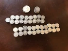 LOT OF 386 90% SILVER DIMES / 11 QUARTERS / 3 HALF DOLLARS