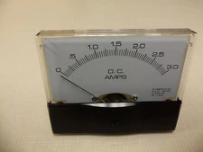 Dc. Panel METER 0 - 3 Amp. 4" X 3 1/2" NEW For CB Radio Ham Amp Amplifier