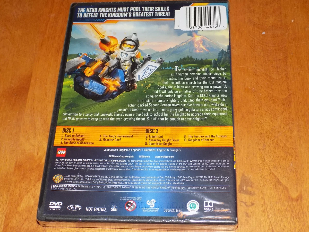 LEGO NEXO KNIGHTS BOOK OF MONSTERS SEASON TWO 2 Animated Children s DVD SET NEW
