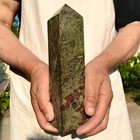 1750g Natural dragon blood stone Obelisk Crystal wand Point Reiki Healing — photo 1