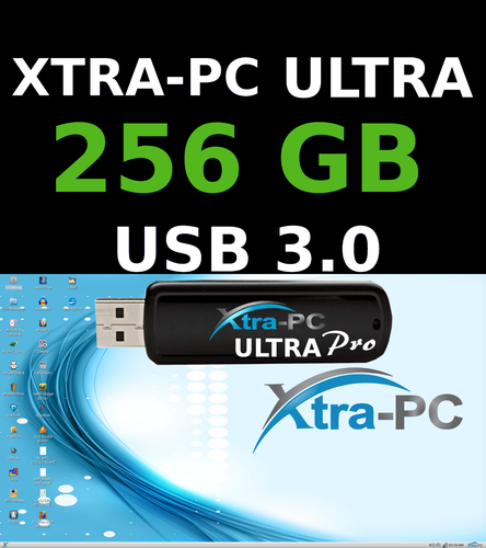 XTRA-PC ULTRA PRO 256 GB USB, Antivirus Protection built in, For any PC or Mac. - Zdjęcie 1 z 8