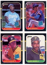 1987 Donruss Baseball Complete Set 1-660 (Bo Jackson, Greg Maddux RC) NM/MT