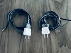 Technics SL 1200 1210 Turntable 2 Pin Plug Adapter Euro to USA Cords (pair)