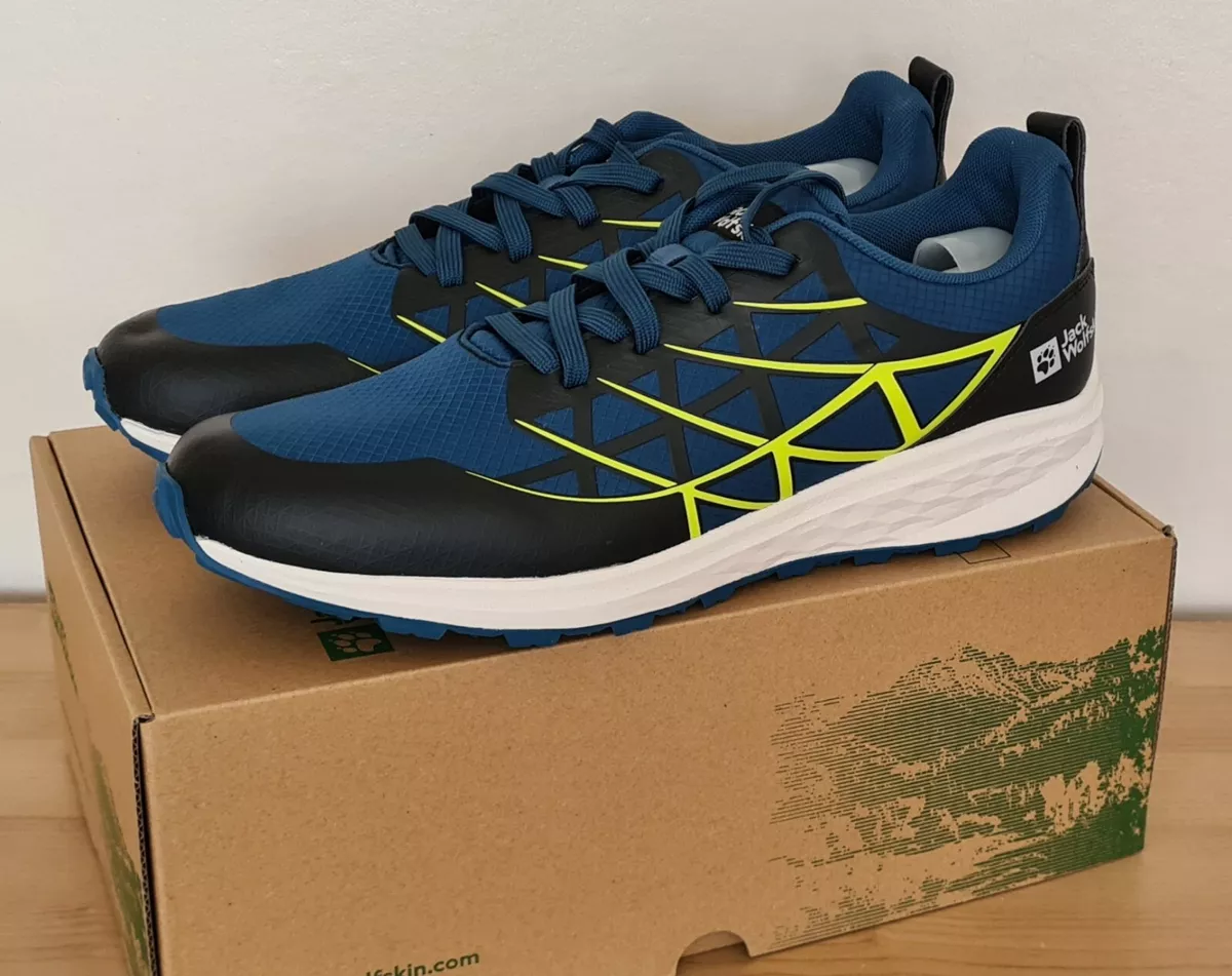 Jack Wolfskin Trail Blizzard Walking Hiking Trainers Blue Daze Size 9