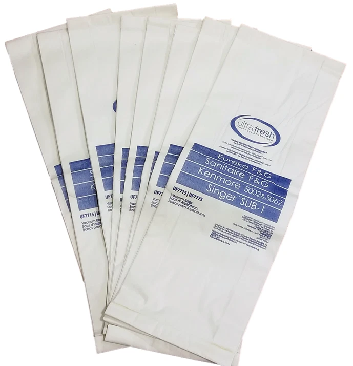 8 Bags for Eureka Style F&G Vacuum Cleaner F G Sanitaire Commercial + 2 Belts - Image 2 of 4