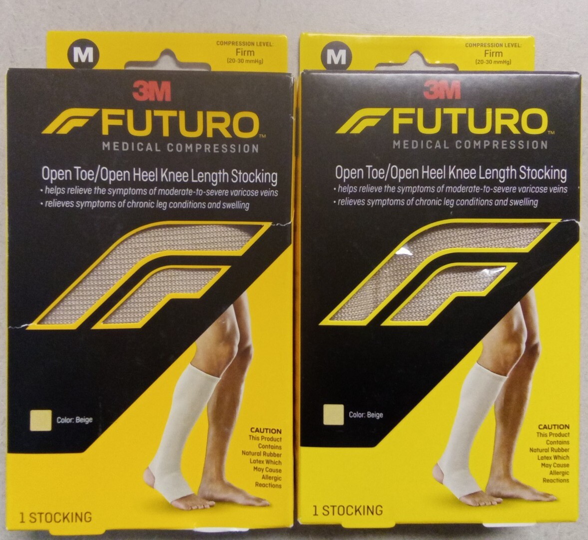 Futuro Open Toe/Heel Knee Length Medical Compression Stocking Unisex  M