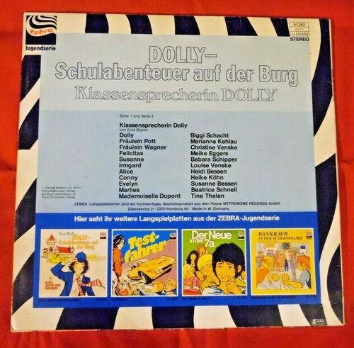 LP : Dolly - Klassensprecherin Dolly , Zebra 91252 , 1977 , Made in Germany , - Bild 2 von 4