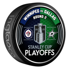 2025 Stanley Cup Playoffs Winnipeg Jets vs Dallas Stars Hockey Puck